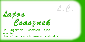 lajos csasznek business card